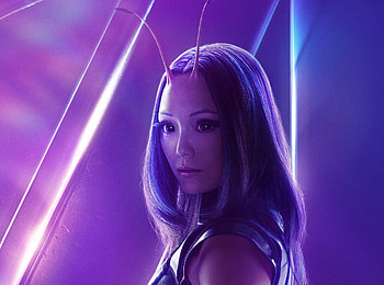 Mantis, Marvel , Vibrant background, Dynamic superhero HD wallpaper