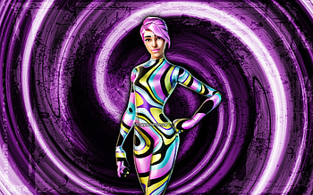 Nightlife, violet grunge background, Fortnite, vortex, Fortnite characters, Nightlife Skin, Fortnite Battle Royale, Nightlife Fortnite HD wallpaper