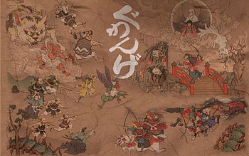 Ol' japanese stuff, mythology, japanese, painting, old ass, japan HD wallpaper