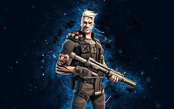 Centurion, , blue neon lights, Fortnite Battle Royale, Fortnite characters, Centurion Skin, Fortnite, Centurion Fortnite HD wallpaper