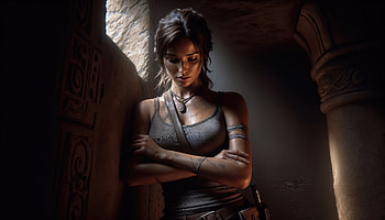 The Enchanting Lara Croft, tomb-raider, lara-croft, games, ai-girls, ai, artist, artwork, digital-art, video-games, deviantart HD wallpaper