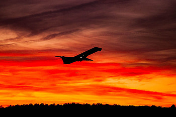 Sunset, Sky, Dark, Flight, Plane, Airplane HD wallpaper
