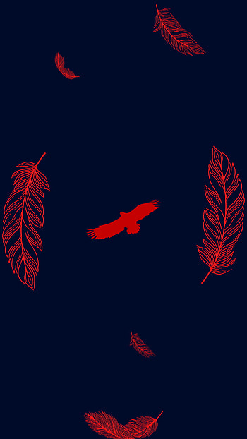 The Night Bird 2, feather, art, blue, redasthetic HD phone wallpaper