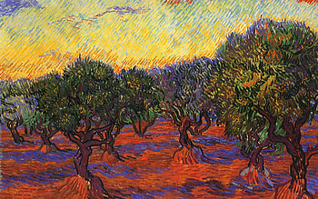 ... painting of vincent van gogh red fields ... HD wallpaper