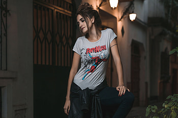 Girl In Superhero Tshirt, girls, model, ant-man HD wallpaper