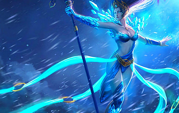 Fantasy girl, magic, staff, fantasy, woman HD wallpaper