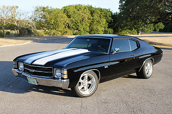 1971 Chevy Chevelle, white stripes, black, gm, 71 HD wallpaper