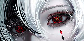 Ultra of Arlecchino from Genshin Impact, video game, Genshin Impact, Arlecchino (Genshin Impact), eye HD wallpaper
