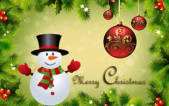 merry christmas, snowman, greeting, merry, christmas HD wallpaper
