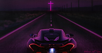 McLaren 80s Neon Artwork, mclaren, cars, artwork, neon HD wallpaper