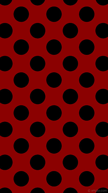 red polka dots black spots dark red HD phone wallpaper