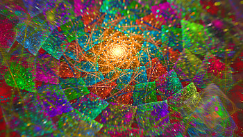 Abstract, Glare, Multicolored, Motley, Fractal, Points, Point HD wallpaper