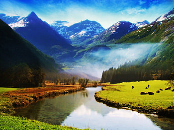 DOWN IN THE VALLEY, view, beautiful, a, scenic HD wallpaper