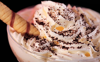 Creamy whipped cream, Tempting treat, Sweet indulgence, Irresistible topping HD wallpaper