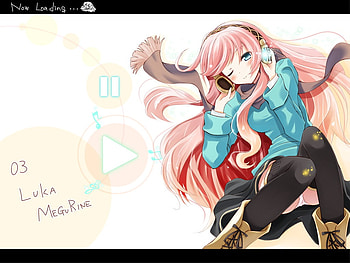 Megurine Luka, sexy, anime, headsets, cute, vocaloid, scarf HD wallpaper