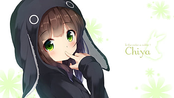 Chiya Ujimatsu, brown hair, cute, girl, anime HD wallpaper