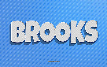 Brooks, blue lines background, with names, Brooks name, male names, Brooks greeting card, line art, with Brooks name HD wallpaper