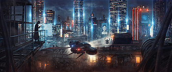 Daily Job, artist, artwork, digital-art, neon, scifi, cyberpunk, behance HD wallpaper