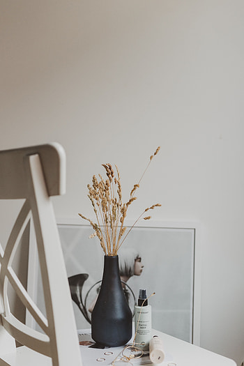 Grass, Cones, Interior, Miscellanea, Miscellaneous, Vase, Decor, Spikelets HD phone wallpaper