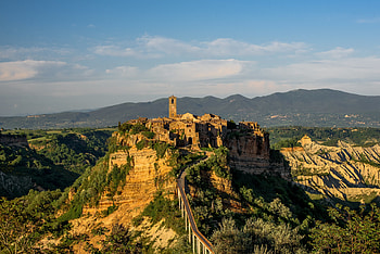 Lazio, Civita di Bagnoregio, Mountain tower, Village HD wallpaper