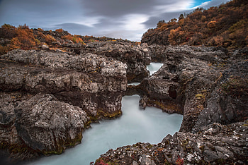 Rocks, landscape, water torrent HD wallpaper