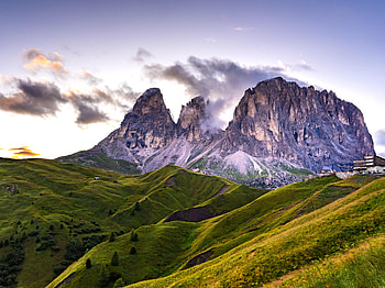 Nature, Grass, Mountains, Clouds, Rocks, Hills HD wallpaper
