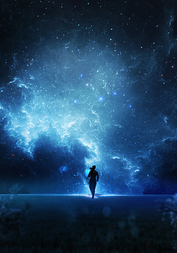 Art, Universe, Dark, Silhouette, Run, Running HD phone wallpaper