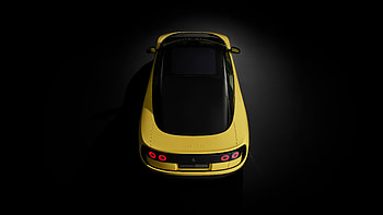 Ferrari Luce — : Top-Down Midnight Shot, Vehicle, Sports Car, Yellow Car, Coupé HD wallpaper