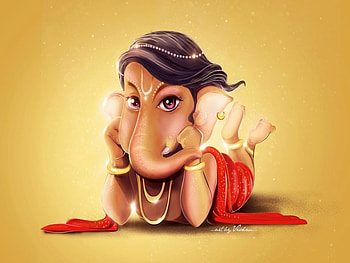 Little Ganesha, Lord, Painting, Ganesha, Cute HD wallpaper