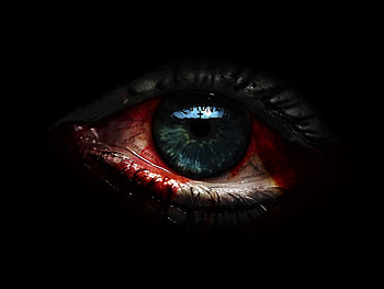 Bloody tears, halloween, creative, black, fantasy, red, card, pupil HD wallpaper