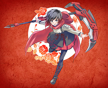 Ruby rose, artwork, anime girl HD wallpaper