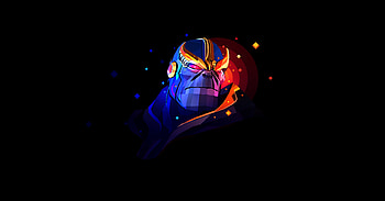 Thanos By Justin Maller , thanos, supervillain, artwork, artist, digital-art, minimalism, minimalist HD wallpaper