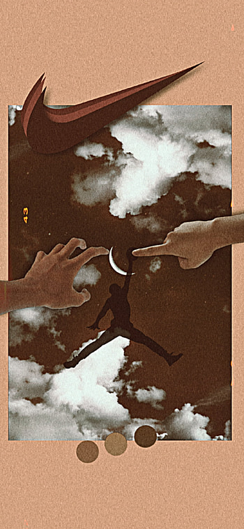 Nike Brown, art, basketball, graph, touch HD phone wallpaper