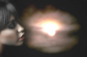 Kiss of Darkness, night, moonlight, woman, beauty HD wallpaper