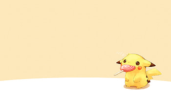 Pikachu and a Lollipop [] ... HD wallpaper