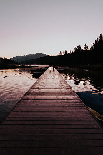 Rivers, Twilight, Dark, Pier, Silhouettes, Dusk HD phone wallpaper