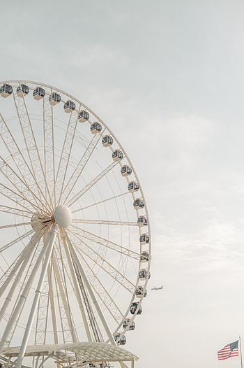 Sky, Miscellanea, Miscellaneous, Overview, Review, Design, Construction, Attraction, Ferris Wheel HD phone wallpaper