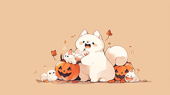 Halloween Dog Festive, dog, holiday, halloween HD wallpaper