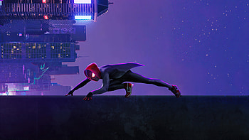 Spider Verse Miles City, spiderman, superheroes, artwork, artist, artstation HD wallpaper
