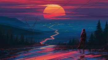 Digital art, Sunsets HD wallpaper