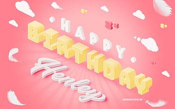 Happy Birtay Henley, 3d Art, Birtay 3d Background, Henley, Pink Background, Happy Henley birtay, 3d Letters, Henley Birtay, Creative Birtay Background HD wallpaper