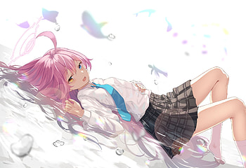 Takanashi Hoshino, Blue Archive, Video Game, Heterochromia, School Uniform HD wallpaper