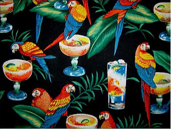 Tropical Parrots, drinks, parrots, palm leaves, tropical HD wallpaper