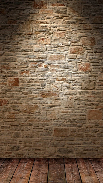 Brick wall and wood floor Digital Art mobile HD phone wallpaper