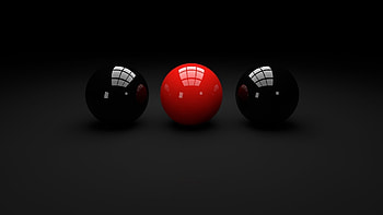 Reflection, 3D, Glass, Balls HD wallpaper