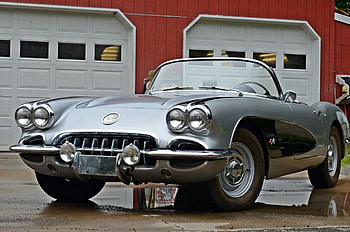 1960-Corvette, Bowtie, Silver, Classic, GM HD wallpaper