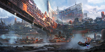 Crazy Place From Future , scifi, artist, artwork, digital-art, artstation HD wallpaper