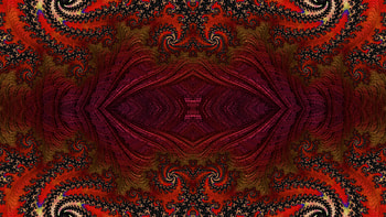 Trippy Psychedelic Fractal, trippy, psychedelic, aesthetic, red, Abstract, fractal HD wallpaper