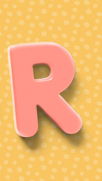 R Name, Simple, pink HD phone wallpaper