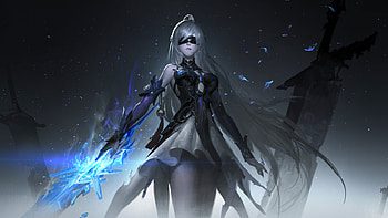 Mirror Flow 2b, nier-automata, games, artist, artwork, digital-art, video-games, pixiv HD wallpaper